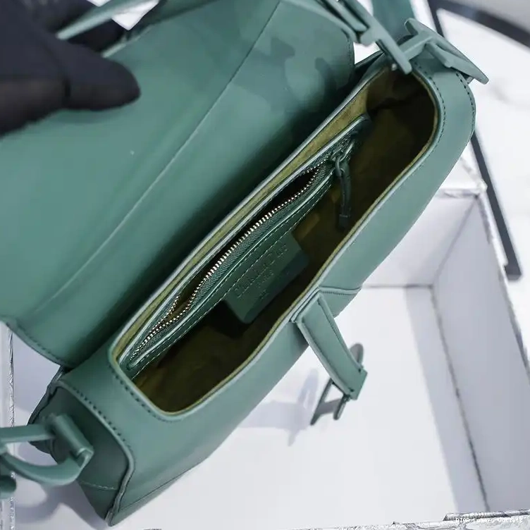 Cheap Dior Saddle Green Ultramatte Calfskin Bag 0421 Luxury